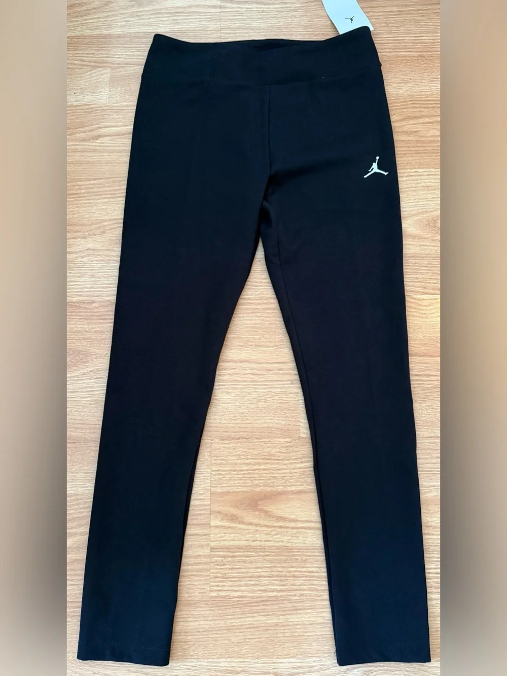 Nike Black Girls' XL Active Leggings with White Jump-man Logo - NWT
